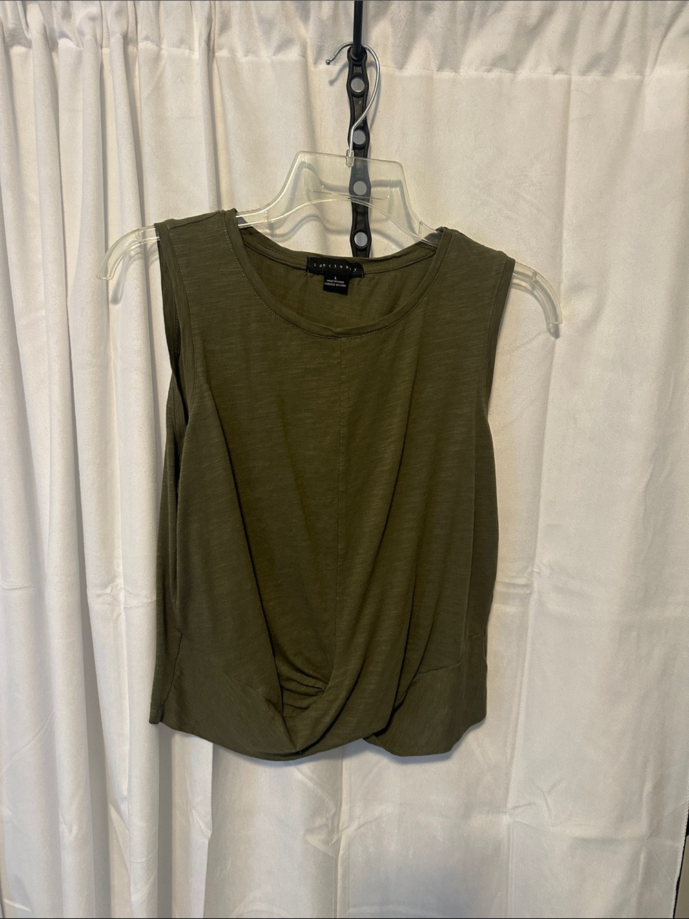Sanctuary Olive Green Twist-Front Tank